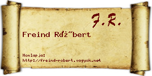 Freind Róbert névjegykártya