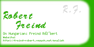 robert freind business card